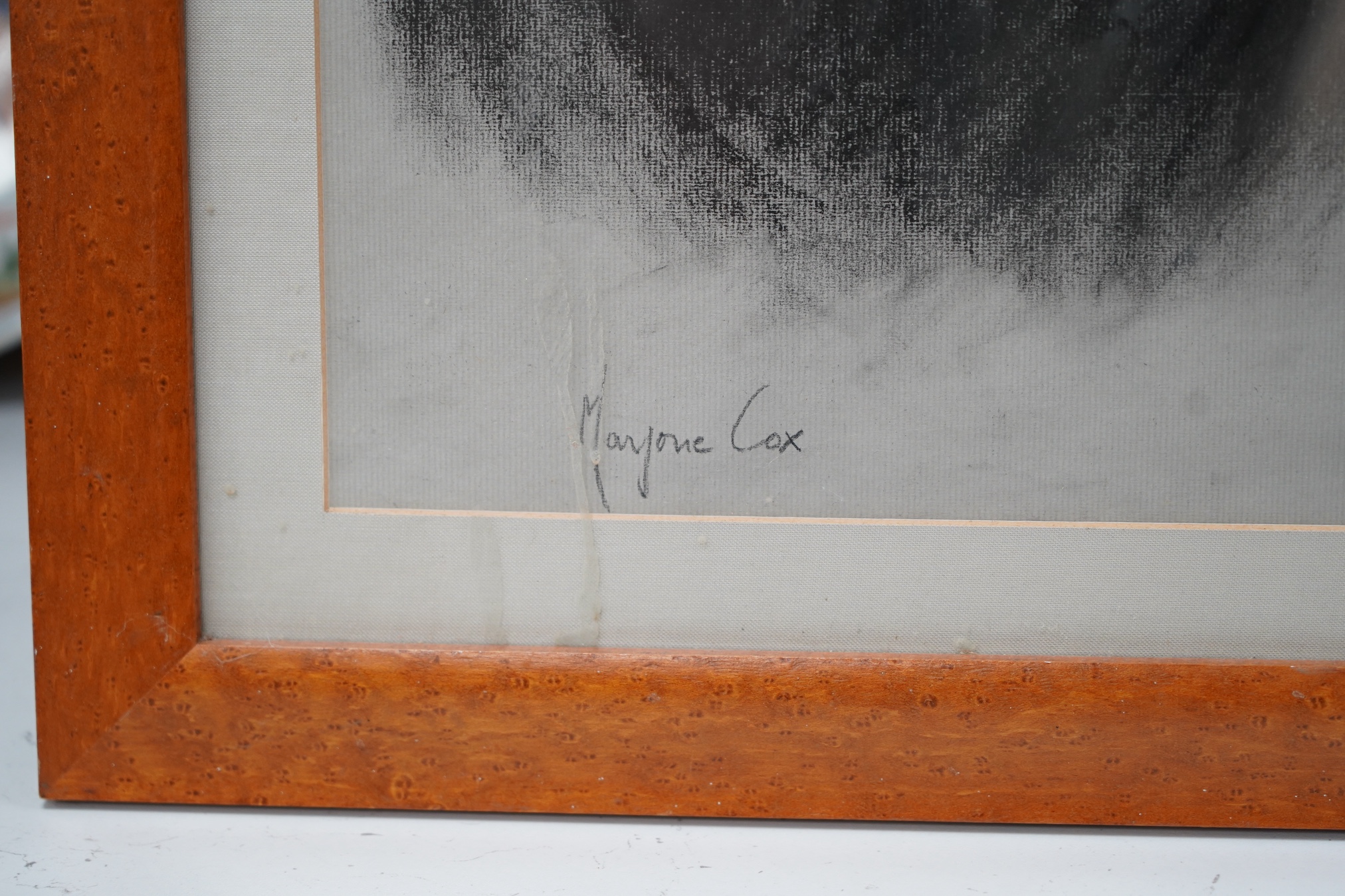 Marjorie Cox (1915-2003), pastel, Study of a Black Labrador, 'Barty', signed and dated 1989, 45 x 39cm. Condition - fair, a little dirty